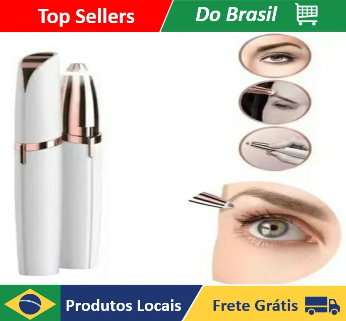 Caneta depiladora elétrica para sobrancelhas, removedor de tiras USB recarregável