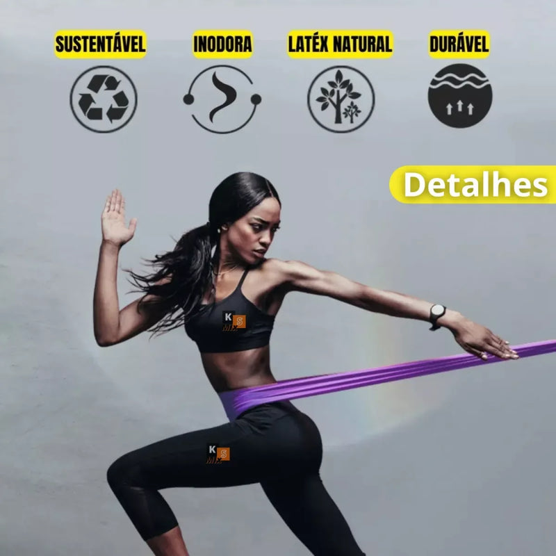 Faixa elástica de fitness, ioga, pilates, expansor, academia, treinamento