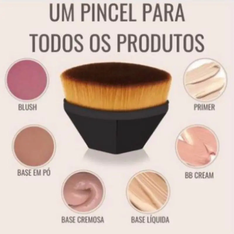 Pincel Hexagonal Para Base/BB Cream Para Maquiagem