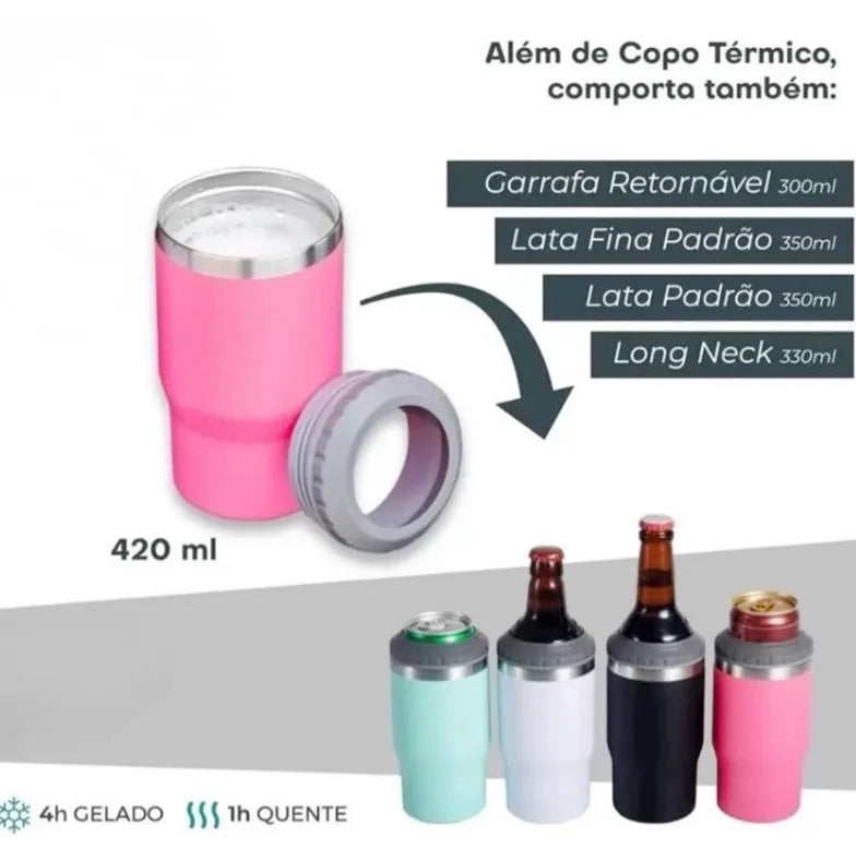 Copo Térmico 5x1  Com abridor de Garrafa
