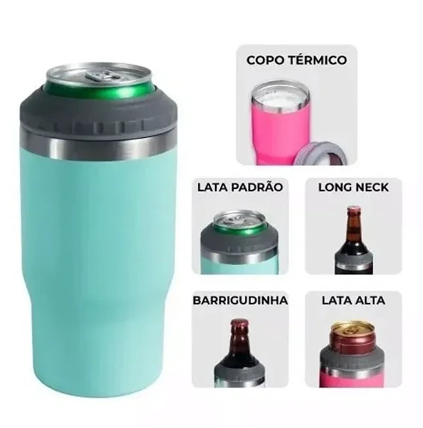 Copo Térmico 5x1  Com abridor de Garrafa