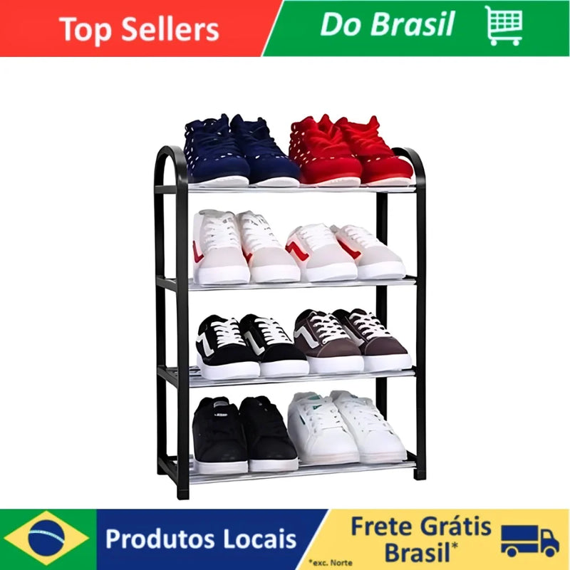 Sapateira Organizadora Desmontável Com Prateleiras Para Sapatos E Tênis 4 Andares