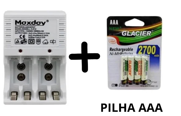 AA AAA Rechargeable Batteries and Batteries Charger Kit-Neverdie Store