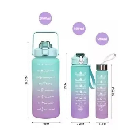 KIT 3 GARRAFAS 2 Litros 900ml 300ml