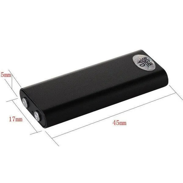 Gravador de voz profissional de 8 GB, mini áudio digital