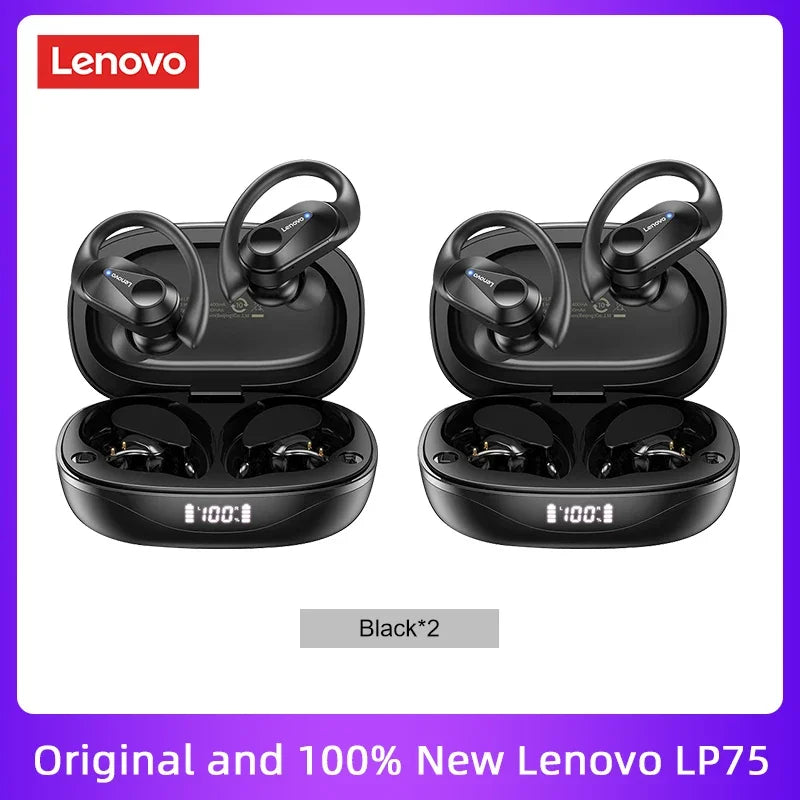 Fone de Ouvido Original Lenovo LP75 TWS Bluetooth Prova D'água