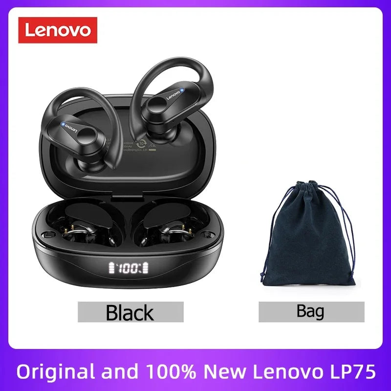 Fone de Ouvido Original Lenovo LP75 TWS Bluetooth Prova D'água
