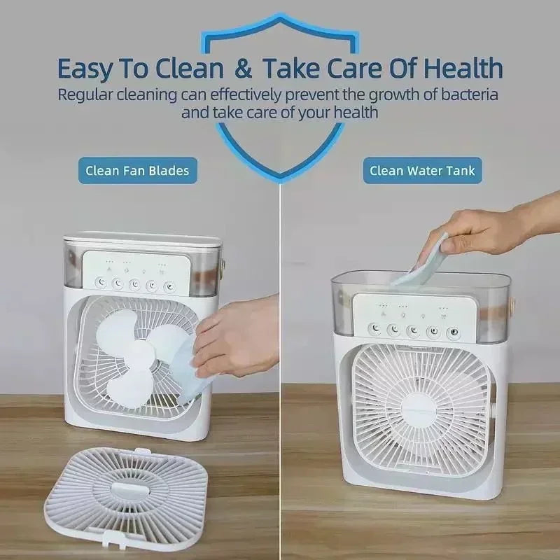 3 em 1 Ventilador Ar Condicionado Doméstico Mini Refrigerador de Ar