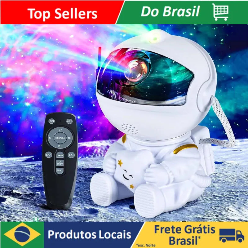 Projetor de céu estrelado de astronauta do Brasil