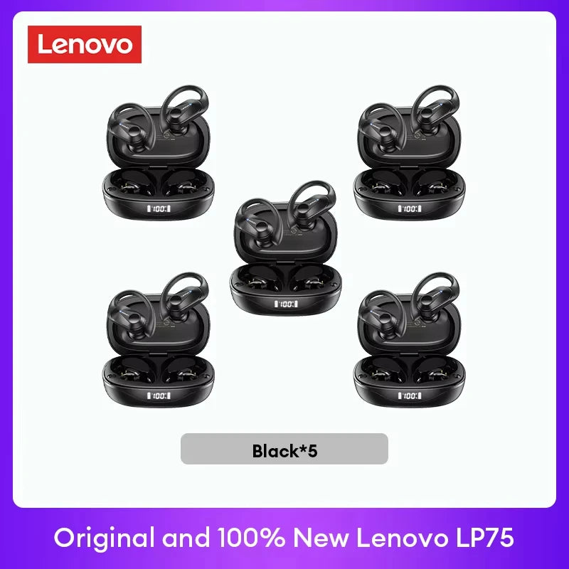 Fone de Ouvido Original Lenovo LP75 TWS Bluetooth Prova D'água