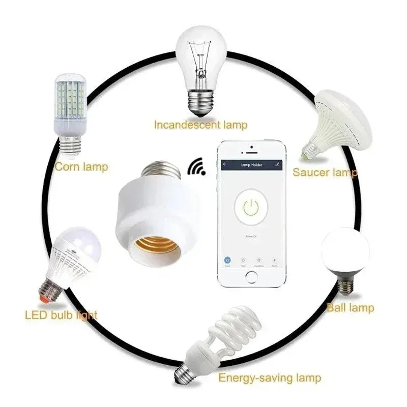 Soquete Suporte de Lâmpada Inteligente Alexa Google Home Controle de Voz