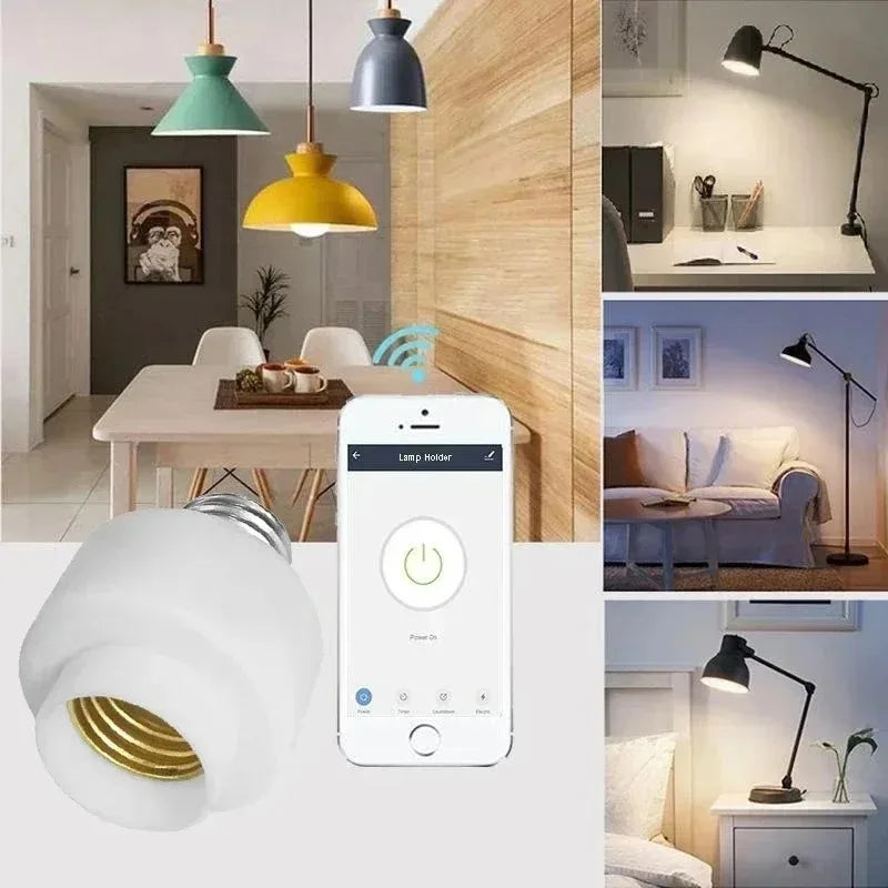 Soquete Suporte de Lâmpada Inteligente Alexa Google Home Controle de Voz